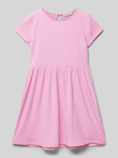 Tom Tailor Kleid mit Feinripp Pink 1