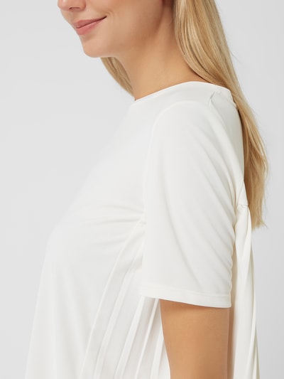 MaxMara Leisure Blouseshirt met plissévouwen, model 'Fatuo'   Ecru - 3