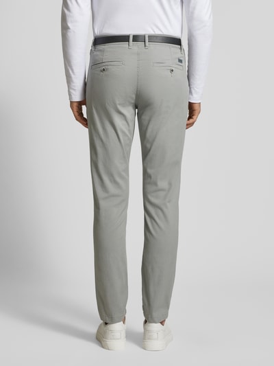 Lindbergh Classic Stretch Fit Chino mit Gürtel Mittelgrau 5