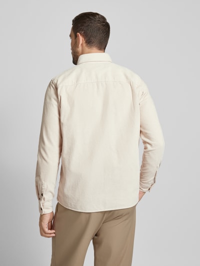 Strellson Regular fit overhemdjack met button-downkraag, model 'Nero' Offwhite - 5