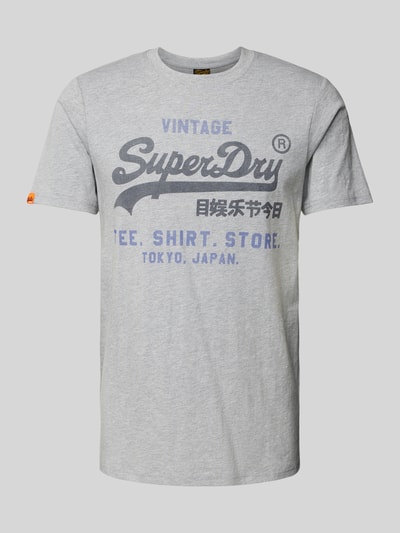 Superdry Relaxed Fit T-Shirt mit Label-Print Mittelgrau 2