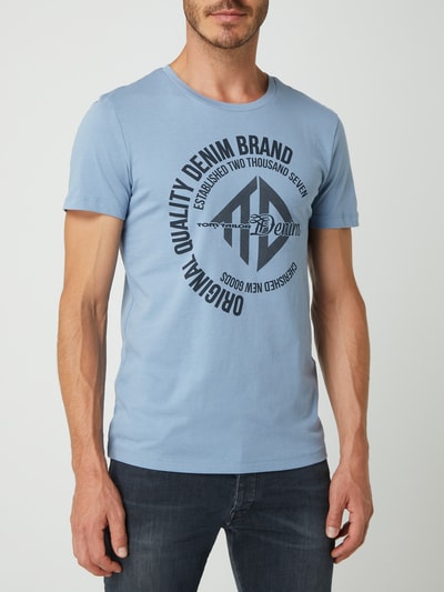 Tom Tailor Denim T-Shirt mit Print Hellblau 4