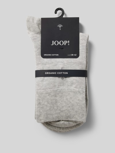 JOOP! Collection Sokken met labelprint in een set van 2 paar Lichtgrijs gemêleerd - 3