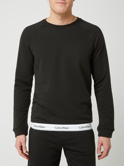 Calvin Klein Underwear Sweatshirt mit Kontrastsaum Black 4