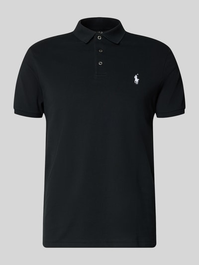 Produktfoto, Slim Fit Poloshirt aus Baumwoll-Mix von Polo Ralph Lauren, Optik: Unifarben, Logo-Detail, Polokragen, Piqué-Textur
