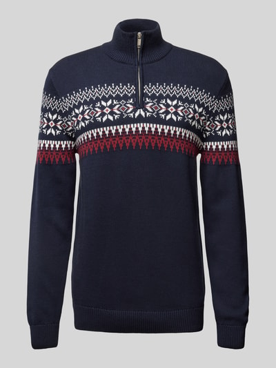 MCNEAL Gebreide pullover met opstaande kraag Donkerblauw - 2