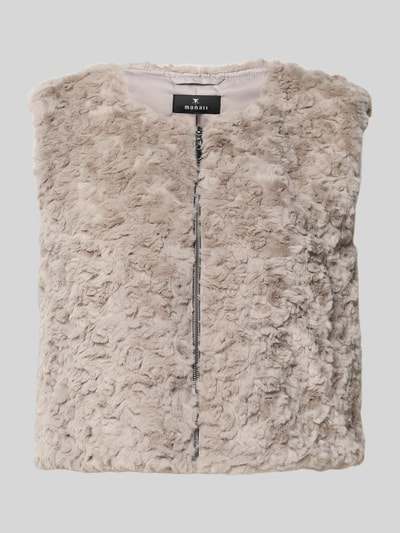 monari Kamizelka z futerka z zamkiem błyskawicznym Szarobrązowy 2