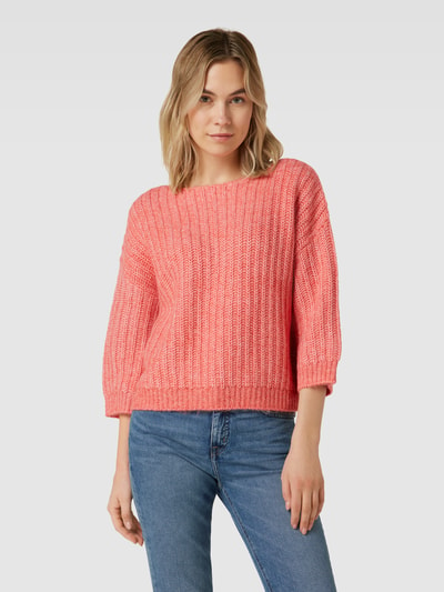 OPUS Gebreide pullover met ronde hals, model 'Polomna' Koraal - 4