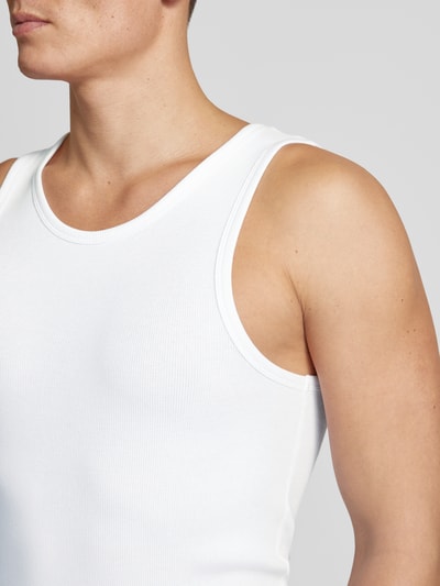 JAKE*S STUDIO MEN Tanktop met ronde hals en labeldetail Wit - 3