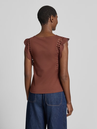 VERO MODA Regular Fit Top aus reiner Baumwolle Modell 'GABBY' Bordeaux 5