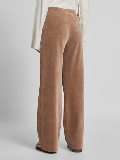 Raffaello Rossi Wide leg stoffen broek met structuurmotief, model 'ELAINE' Taupe - 5