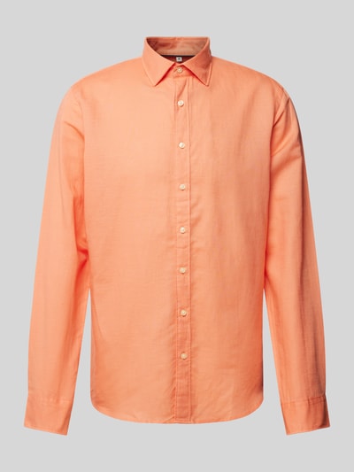 Jake*s Slim Fit Business-Hemd mit Kentkragen Apricot 2