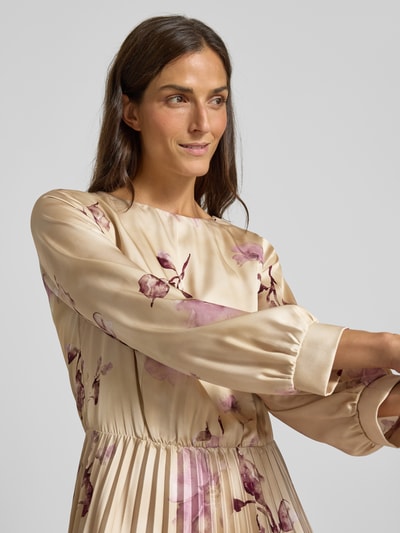Rinascimento Cocktailkleid mit Plisseefalten Sand 3