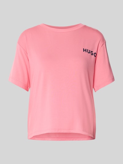 HUGO Regular Fit Pyjama-Oberteil aus Viskose-Mix Pink 1