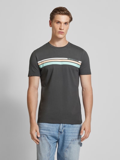 Tom Tailor Denim T-shirt met logoprint Antraciet - 4