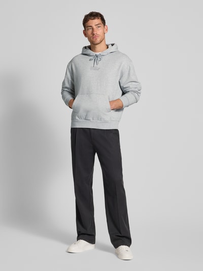 CK Calvin Klein Hoodie mit Label-Stitching Mittelgrau Melange 1