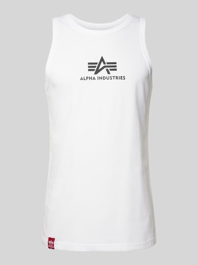 Alpha Industries Tanktop mit Label-Print Weiss 1