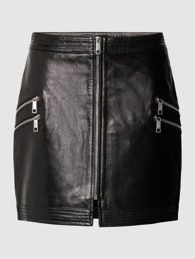 THE KOOPLES Lederrock mit durchgehendem Reißverschluss Black 2