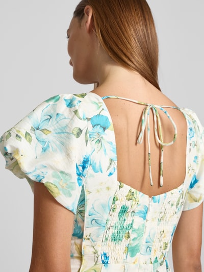 Forever New Ausgestelltes Cocktailkleid aus Lyocell-Mix mit Leinen-Anteil Modell 'CAMDEN' Bleu 3