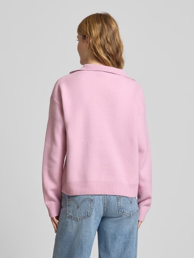 Pieces Regular fit pullover met schipperskraag, model 'OREE' Roze - 5