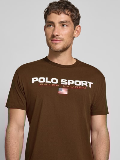 Polo Ralph Lauren T-Shirt mit Label-Print Mittelbraun 3