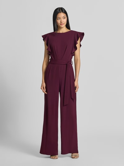 Apricot Jumpsuit mit Bindegürtel Bordeaux 4