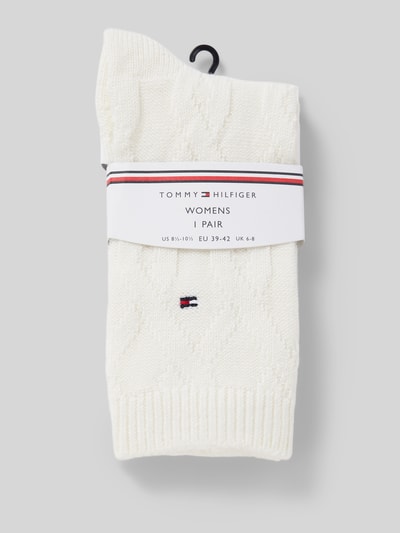 Tommy Hilfiger Socken mit Label-Detail Offwhite 3