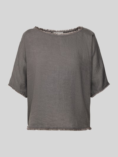 Christian Berg Woman Blouse met franjes Grafiet - 2