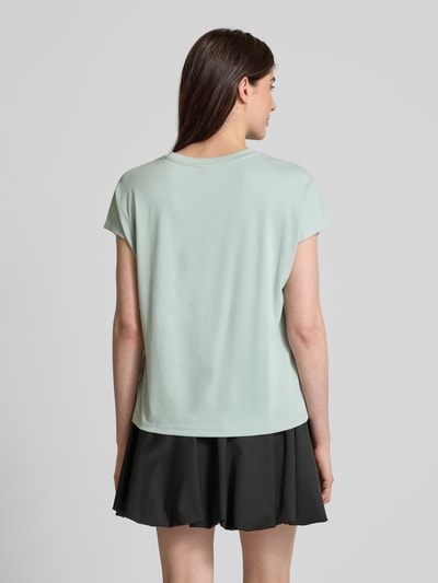 Jake*s Collection T-Shirt mit geripptem Rundhalsausschnitt Lagune 5