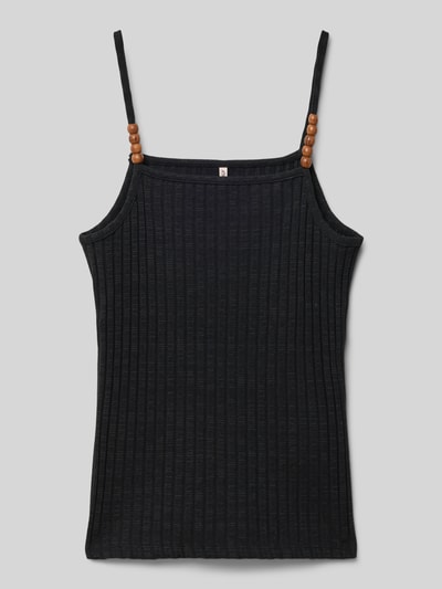 ONLY Top o kroju slim fit z cienkimi ramiączkami model ‘MILANA’ Czarny 1