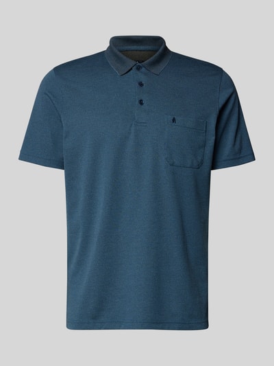 RAGMAN Regular Fit Poloshirt mit Knopfleiste und Brusttasche Marine 2