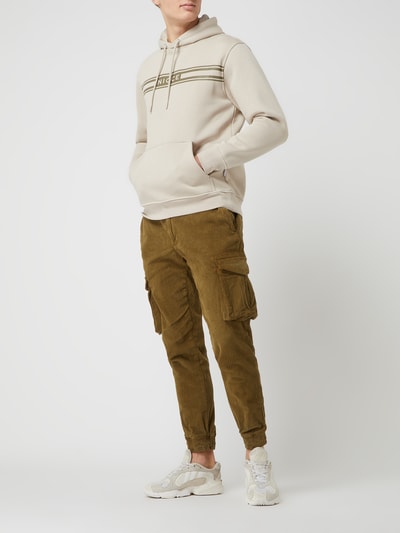 Nicce London Hoodie met reflecterend logo, model 'Kota'  Beige - 1