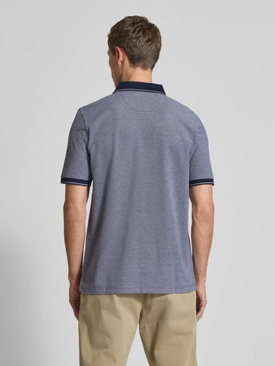 Fynch-Hatton Poloshirt mit Label-Stitching Marine 5