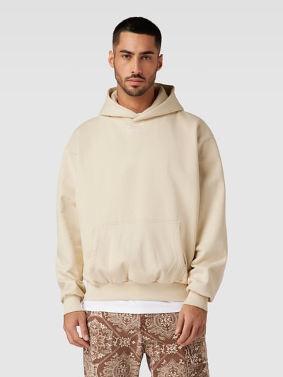 KARL KANI Hoodie mit Känguru-Tasche Modell 'Signature' Beige 4