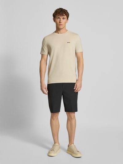BOSS Green Regular Fit T-Shirt aus Baumwoll-Mix Beige 1