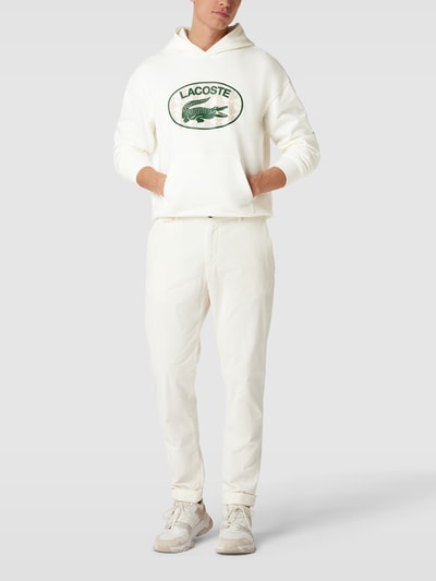 Lacoste Hoodie met logoprint Offwhite - 1