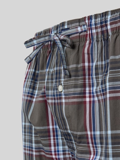 Christian Berg Men Relaxed fit pyjamabroek met elastische band Olijfgroen - 2