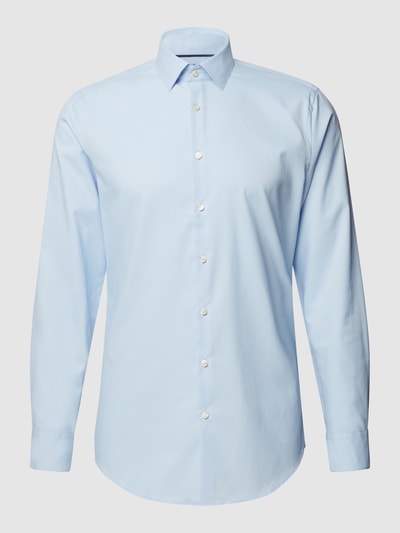 Jake*s Slim fit zakelijk overhemd met stretch  Bleu - 2