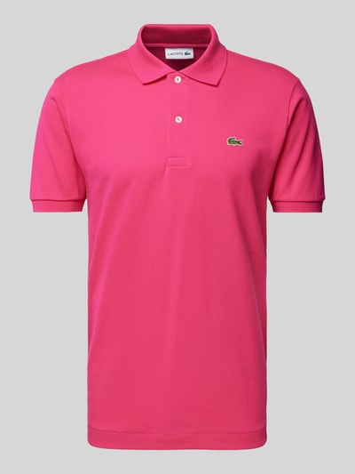 Lacoste Classic fit poloshirt met labeldetail, model 'CORE' Felroze - 2