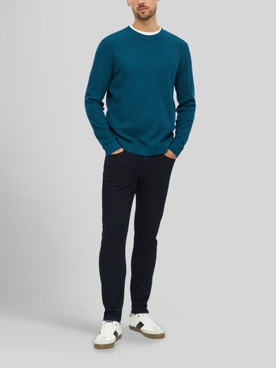 s.Oliver RED LABEL Pullover met structuurbrei-look van pure katoen Bleu - 1