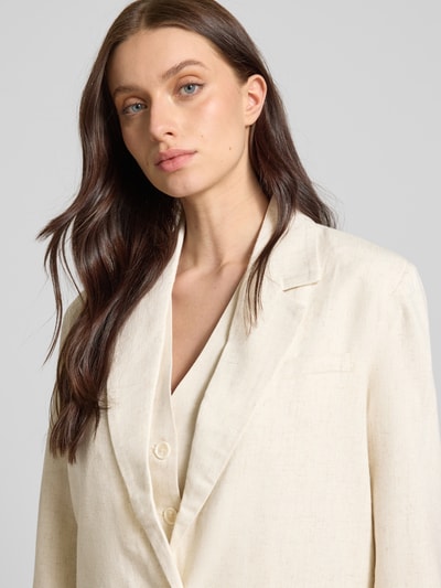 moves Regular Fit Blazer aus Viskose-Leinen-Mix Modell 'DAIZY' Beige 3
