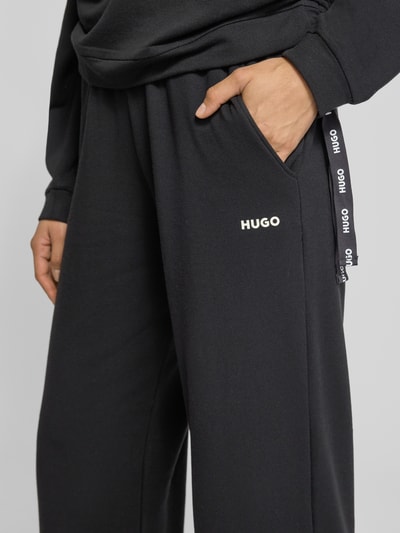 HUGO Regular fit sweatpants van modalmix, model 'CASUAL' Zwart - 3