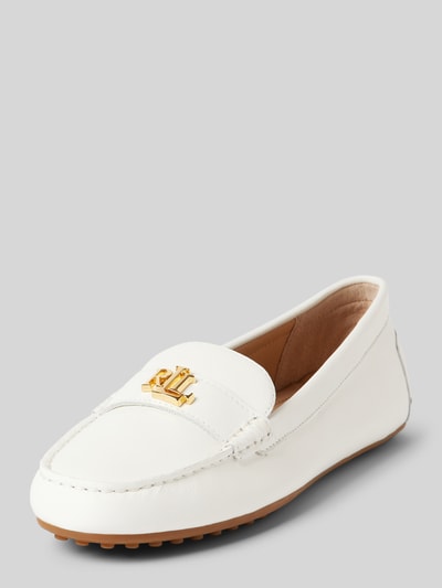 Lauren Ralph Lauren Loafer mit Label-Detail Modell 'BARNSBURY' Weiss 1