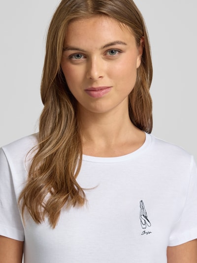 BOSS Orange Regular fit T-shirt van puur katoen, model 'C_ELOVE_1' Wit - 3