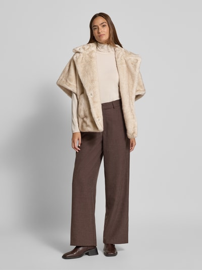 Liu Jo White Jacke aus Kunstfell Sand 1