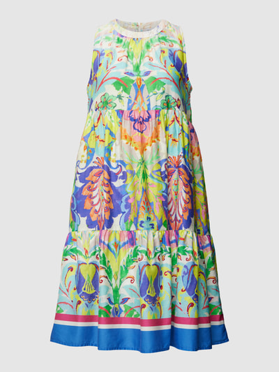 Emily Van den Bergh Knielanges Kleid aus Baumwolle mit Allover-Muster GELB 2