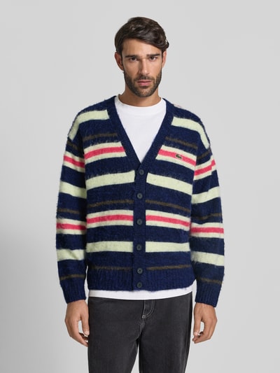 Lacoste Relaxed Fit Strickjacke mit Woll-Anteil Dunkelblau 4