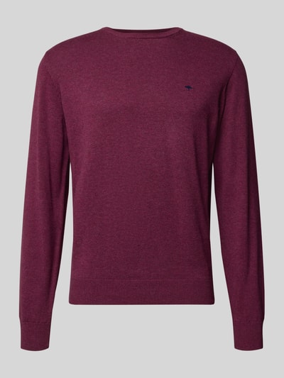 Fynch-Hatton Gebreide pullover met ronde hals Bordeaux - 2