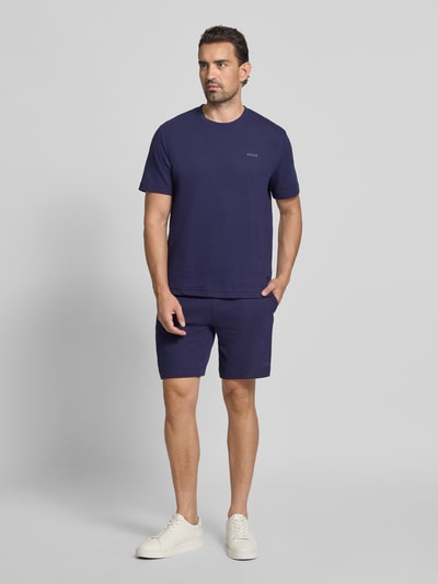 HUGO Regular Fit T-Shirt aus Baumwoll-Mix Modell 'AUSTIN' Marine 1