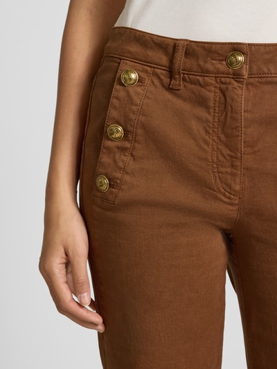 Luisa Cerano Jeansy z guzikami i kieszeniami z tyłu Camel 3